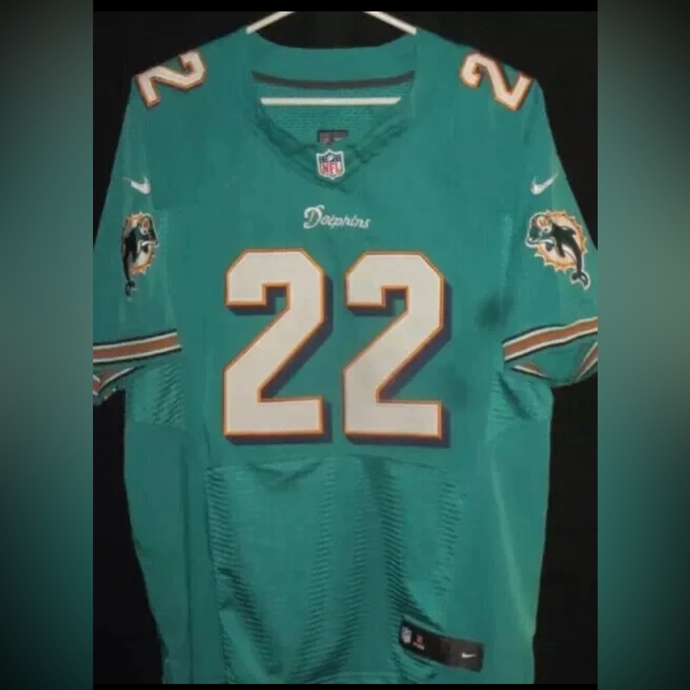 NFL Football Miami Dolphins Reggie Bush #22 Jersey Large Nike Teal